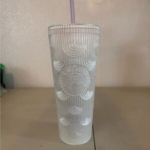 Starbucks Pearl White Tumbler with Straw